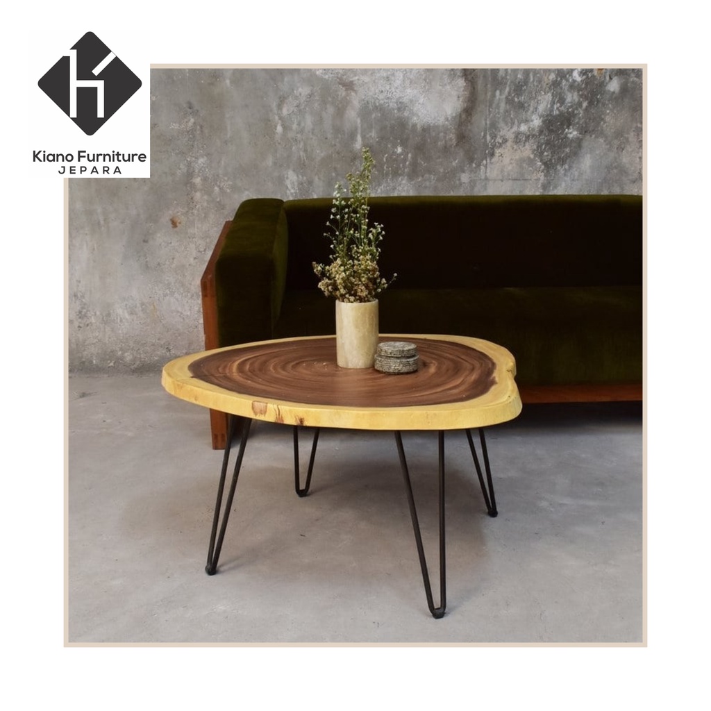 Meja Tamu Kayu Trembesi Solid | Coffe Table Trembesi | Meja kopi Trembesi Industrialis