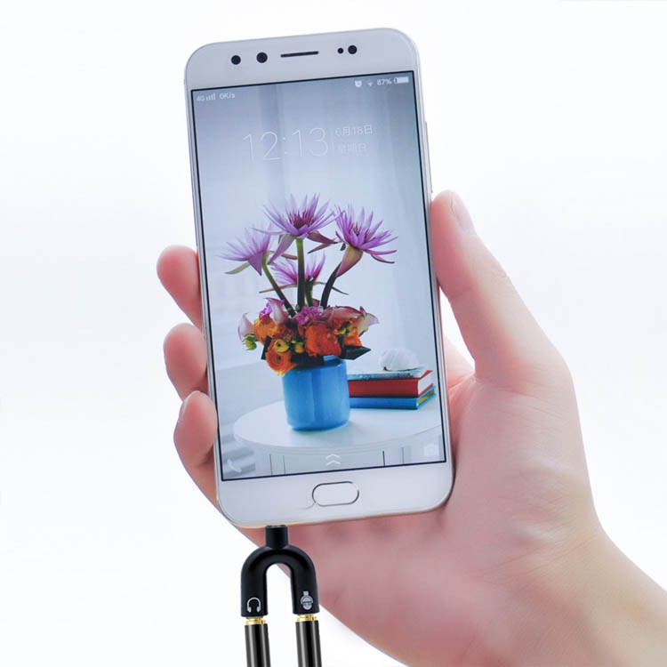 Mini Microphone Clip On Mic U Shape Audio Splitter