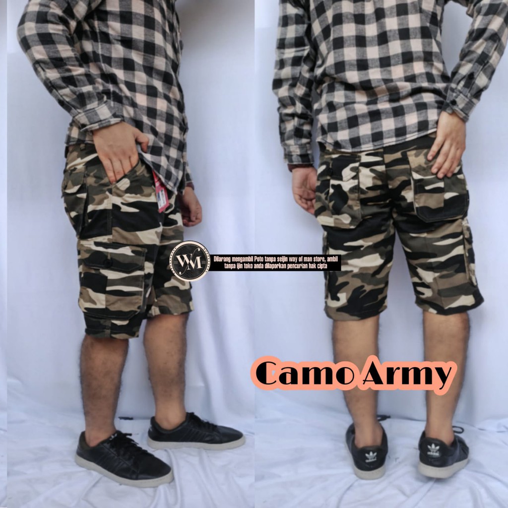 Celana Pendek Cargo Army || Celana Pendek Cargo || Celana Cargo