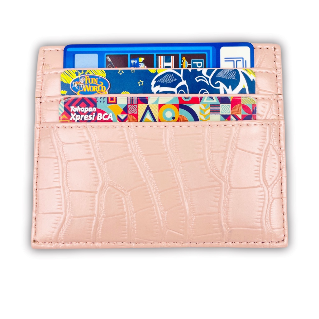 Card Holder Dompet Kartu Wanita Croco (Lily by Mosca)