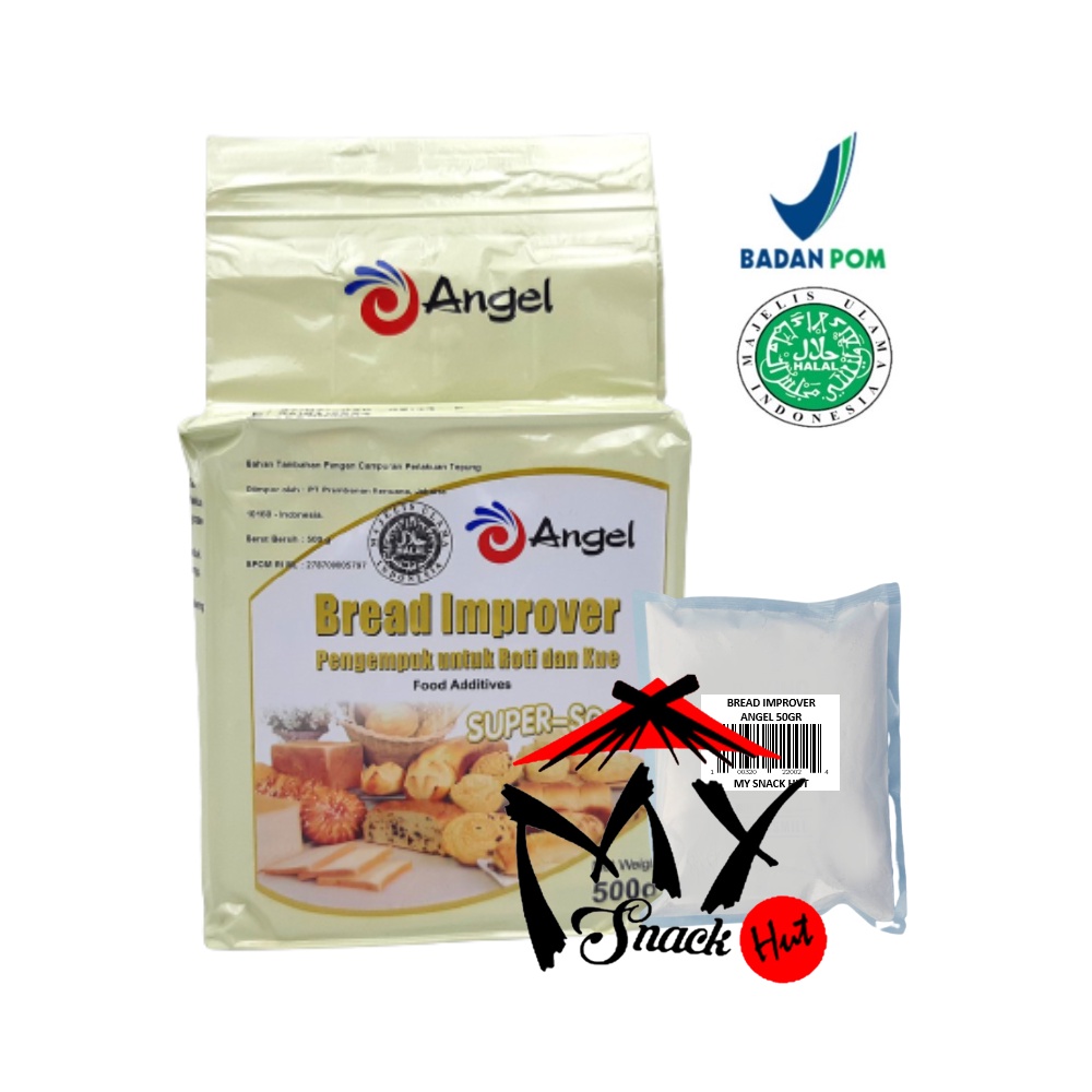 ANGEL SUPER SOFT 50GR - BREAD IMPROVER PENGEMPUK DAN PELEMBUT ROTI BEBAS GULA DAN KUE HALAL MUI