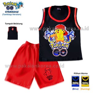 Baju Anak Setelan Pokemon Go Gyarados Tanktop Usia 1 - 10 tahun
