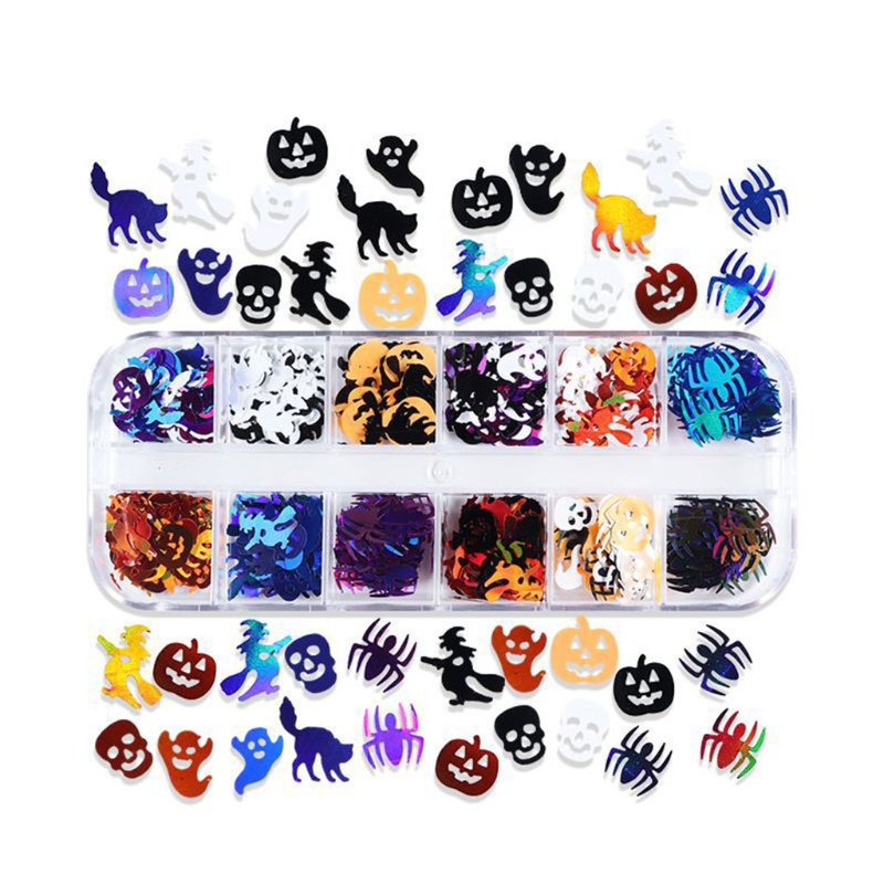 Siy Stiker Kuku Motif Halloween 3d Untuk Dekorasi Nail Art Diy