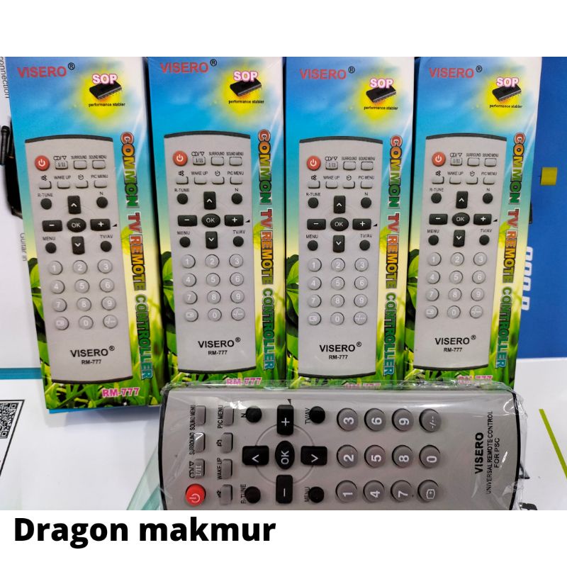 remot multi Visero rm-777/remote universal tv tabung panasonic/remot tv tabung panasonic/remot panas
