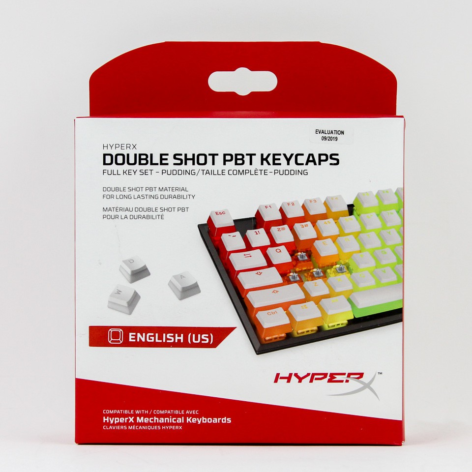 HyperX Double Shot PBT Keycaps - US White