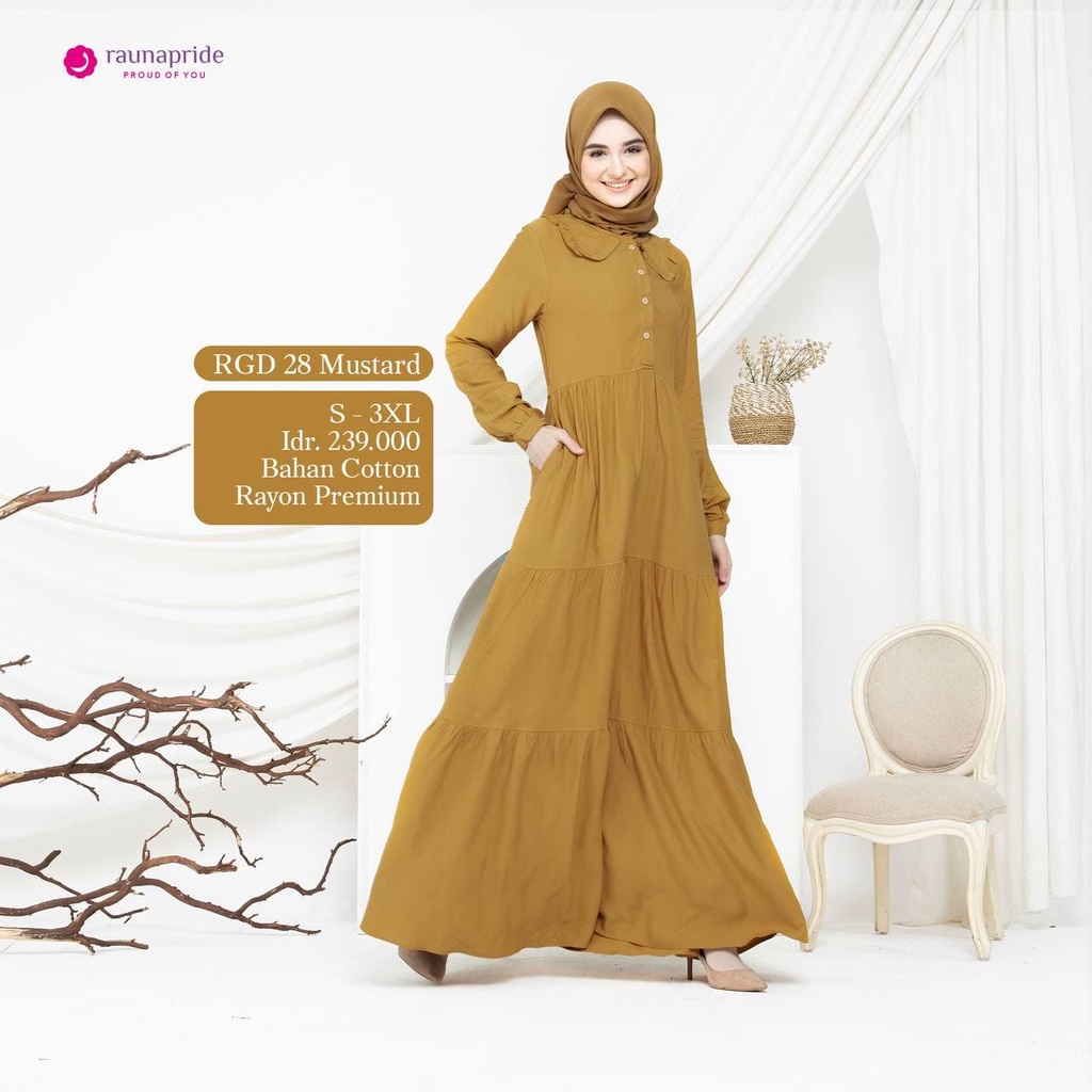 Baju Gamis Wanita Dewasa Rauna  / GD-28 / Fashion Muslim