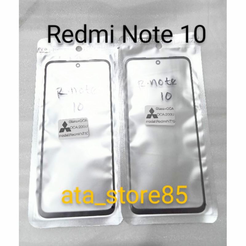 Kaca Depan Kaca LCD Xiaomi Redmi Note 10 | Note10 TS TC Touchscreen Glass LCD+Lem Plus Oca Kering Original