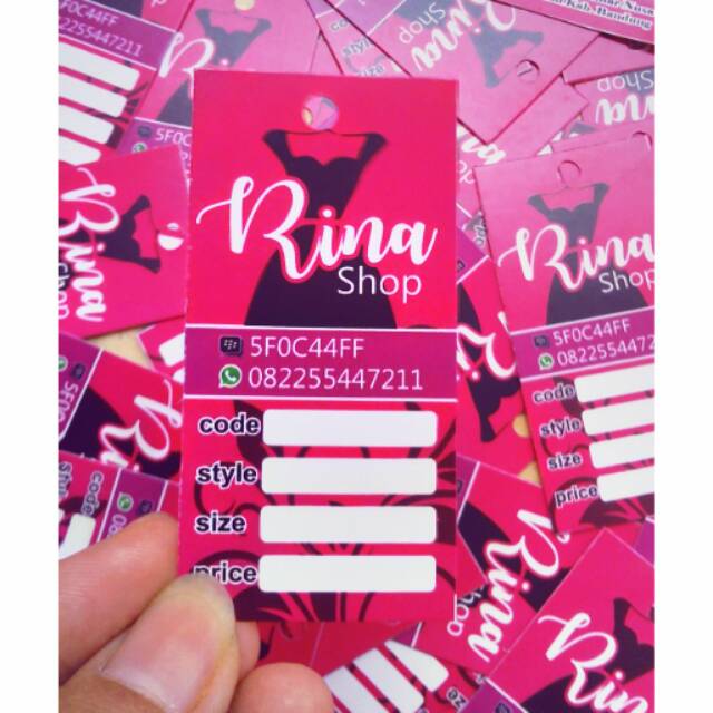 

HANG TAG (Label Baju) Cetak Satu Sisi