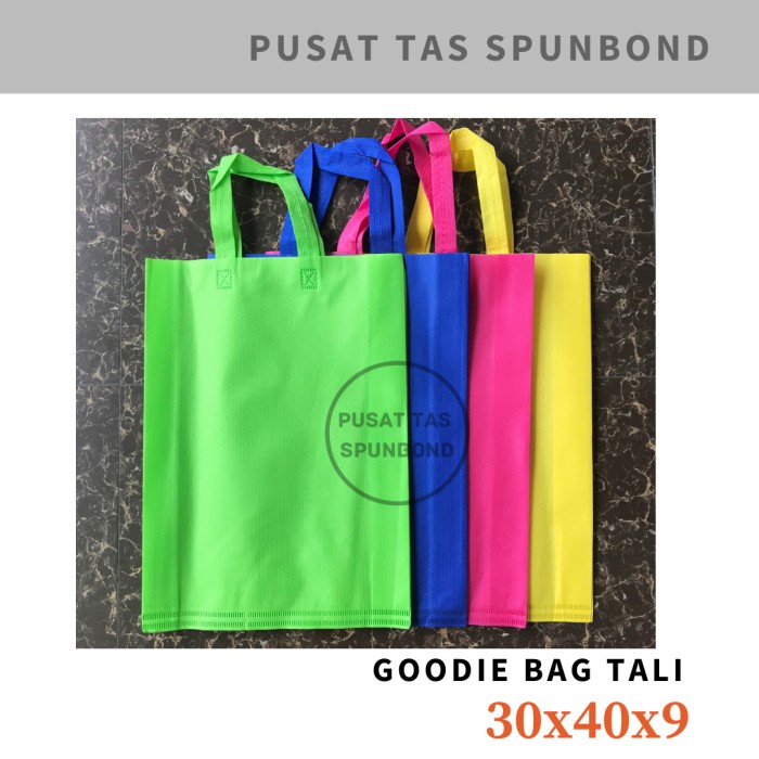 

PROMO Tas Spunbond 30x40x9 Goodie Bag Besar / Tas Kain / Tas Packing Olshop - Hijau