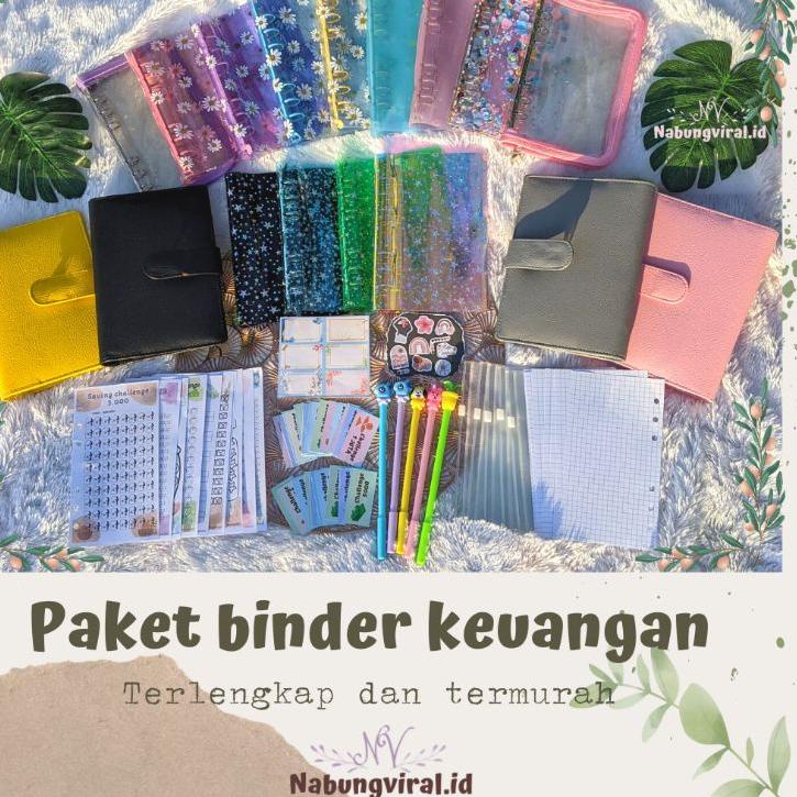 

ㄻ A6 BINDER KEUANGAN / MONEY BINDER / Paket binder sinking fund / binder A6 / binder sequin daisy hologram / ziplock / zipper pocket つ