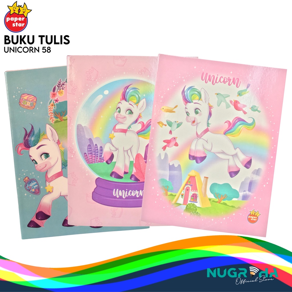 

BUKU TULIS A5 58 LEMBAR PAPERSTAR – UNICORN