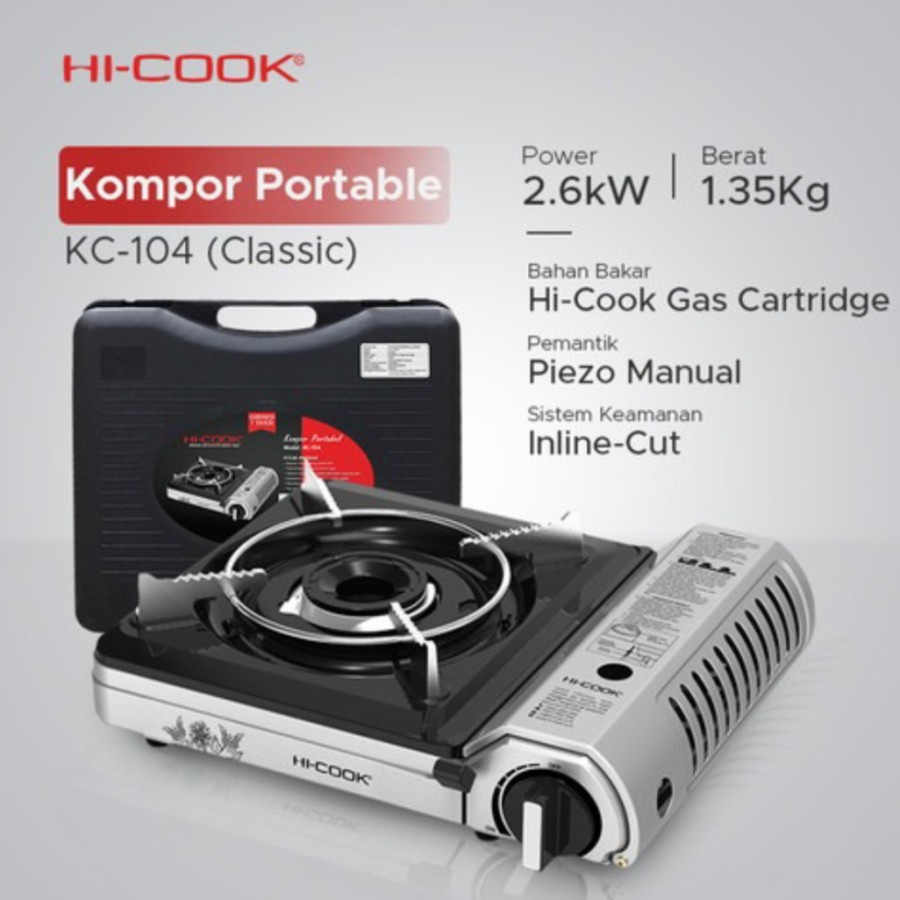 Kompor Gas Portable Hi Cook KC104 2in1 1 Tungku Kompor Camping Hi-Cook Outdoor