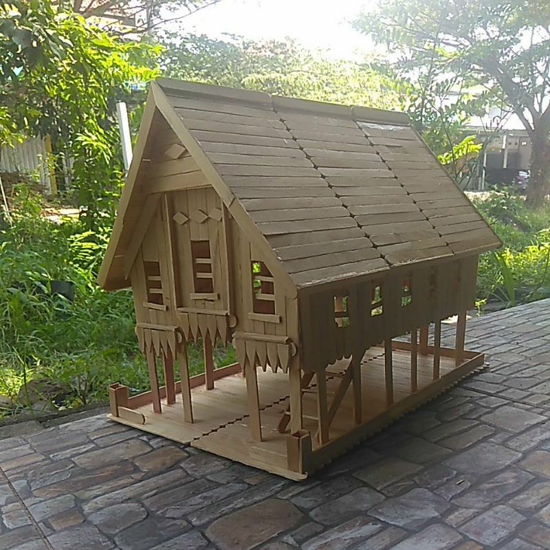 Jual miniatur rumah adat aceh dari stik es krim | Shopee Indonesia
