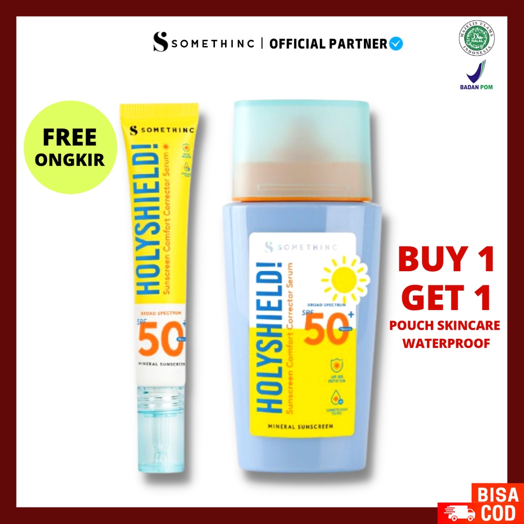 [ CLEAREN SALE ] SOMETHINC Holyshield Sunscreen Comfort Corrector Serum SPF 50+ PA++++ 15 ml &amp; 50 ml ED 08-23