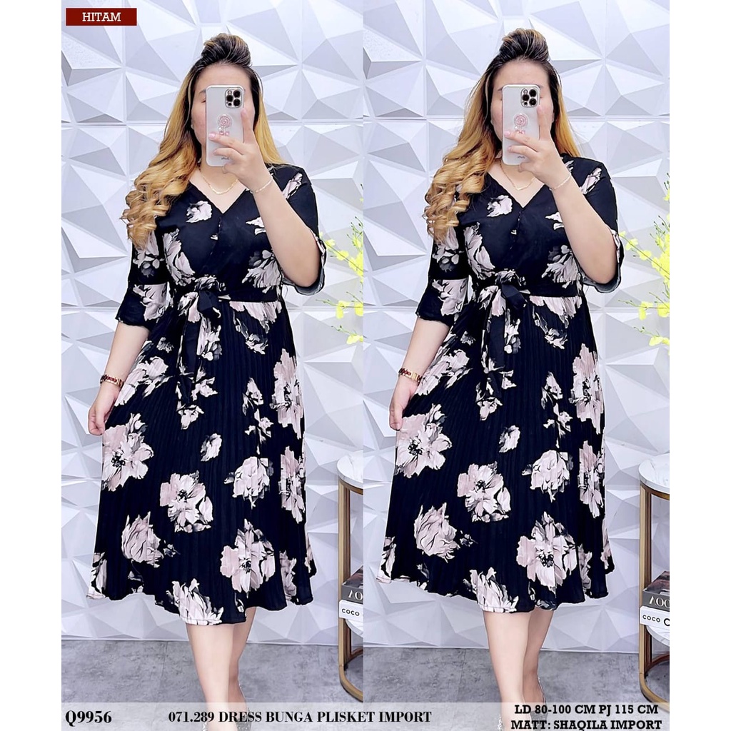 071.289 DRESS BUNGA PLISKET LD 80-100CM IMPORT PREMIUM QUALITY