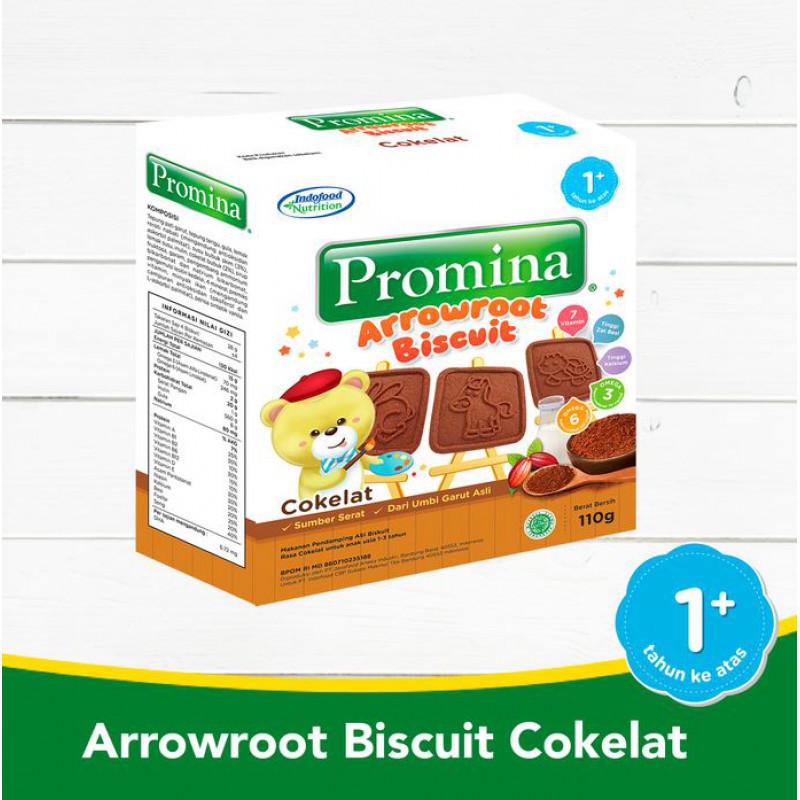 Promina Biskuit Arrowroot Coklat - 110gr