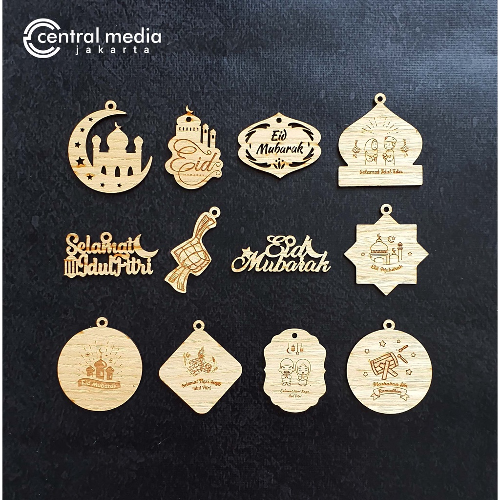 

Hang Tag Idul Fitri Kayu Plywood Wooden Gift Tag Hampers Parcel Lebaran Eid Mubarak