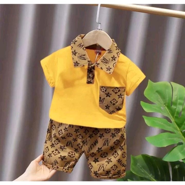 SETELAN BAJU ANAK LAKI LAKI MOTIF LV KODOK 1 - 5 TAHUN/SETELAN MURAH ANAK PEREMPUAN/ SETELAN UNISEX/PAKAIAN MURAH/SETELAN TERBARU/SETELAN KEKINIAN/SETELAN OVER ALL/