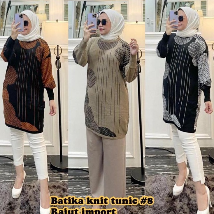TUNIK RAJUT HALUS PREMIUM BATIK TANGAN BALON