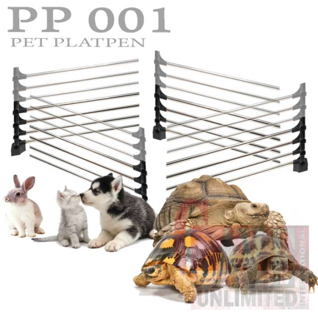 Pagar Kandang Pet Playpen Stainless Portabel Hewan Mamalia Reptile