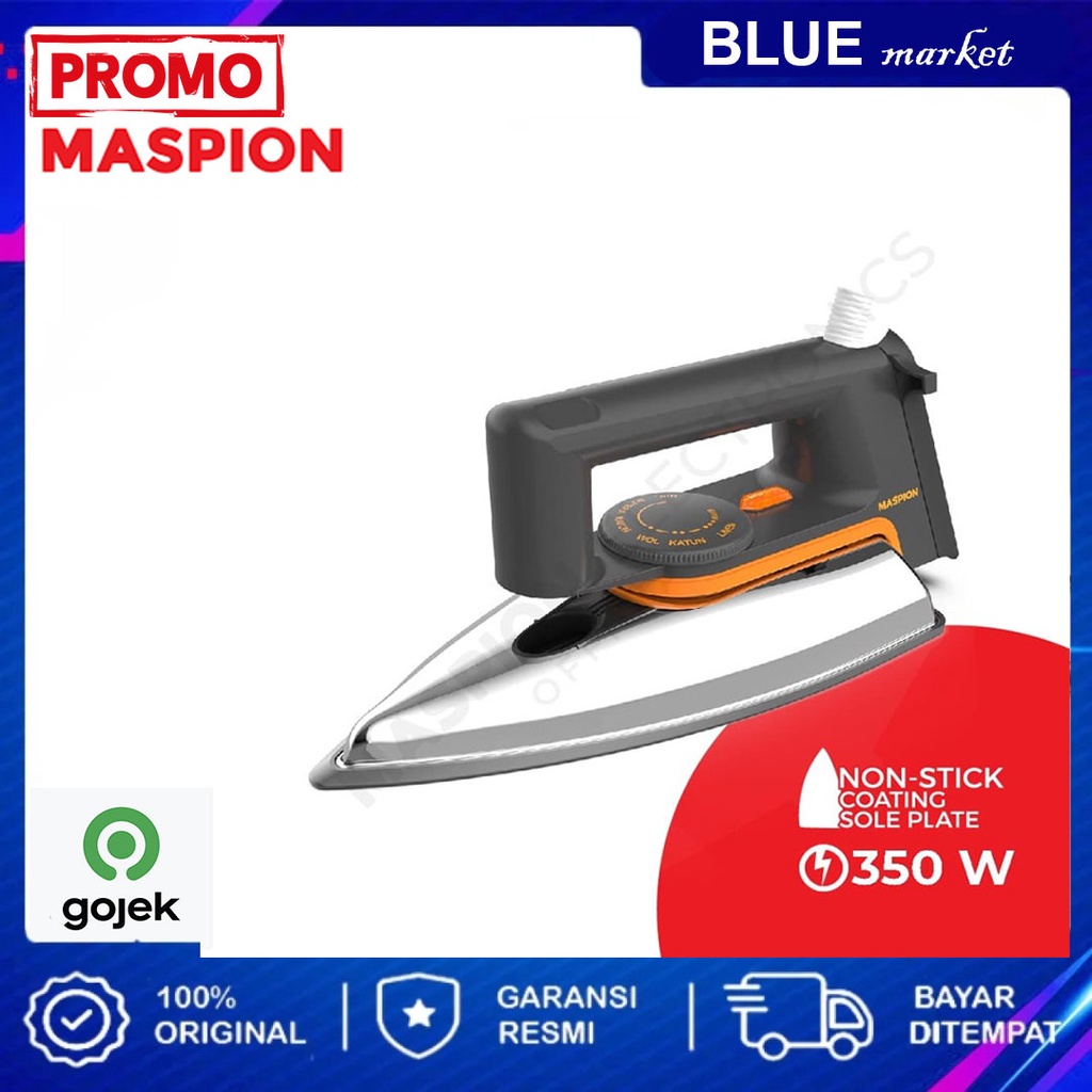 MASPION Setrika Listrik / Seterika Murah Maspion / HA-110 HA110 ORIGINAL100% [GARANSI RESMI]