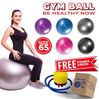 (BISA COD + DISKON ONGKIR) Gym ball Aktif Ibu Hamil /gymball /  Bola yoga fitness  Ukuran 65cm BONUS POMPA (64RB Medium)