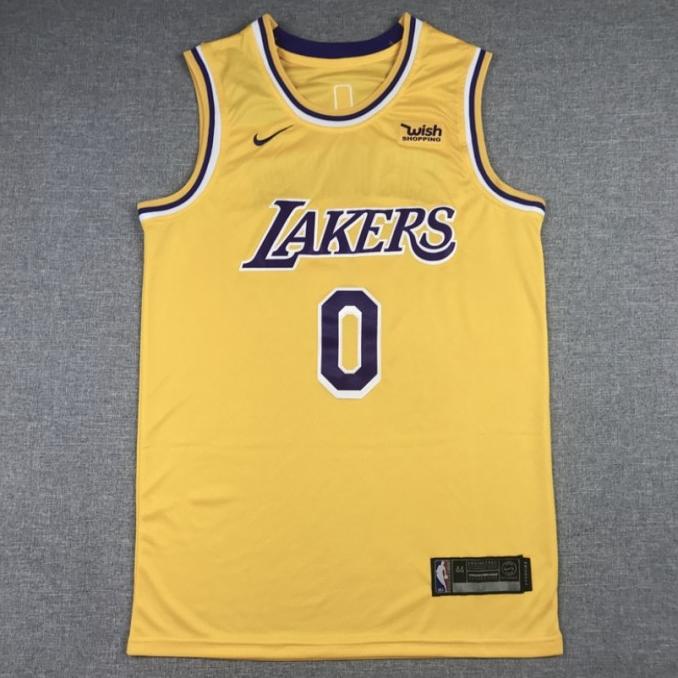 ORIGINAL JERSEY BASKET NBA LA LAKERS #0 RUSSELL WESTBROOK KUNING