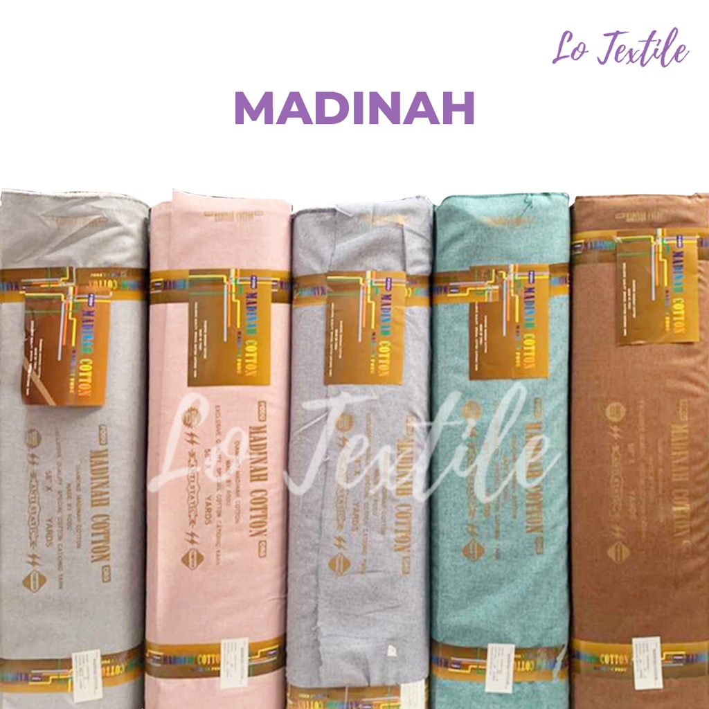 1 Roll Kain Katun Madinah Fodu Cotton - Kain Madina Bahan Gamis Koko Kemeja (36.5 Meter)