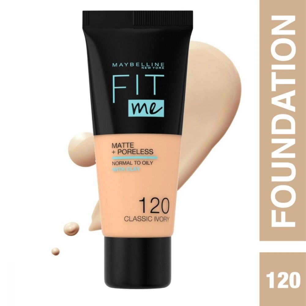 MAYBELLINE FIT ME LIQUID FOUNDATION 120 CLASIC IVORY TUBE