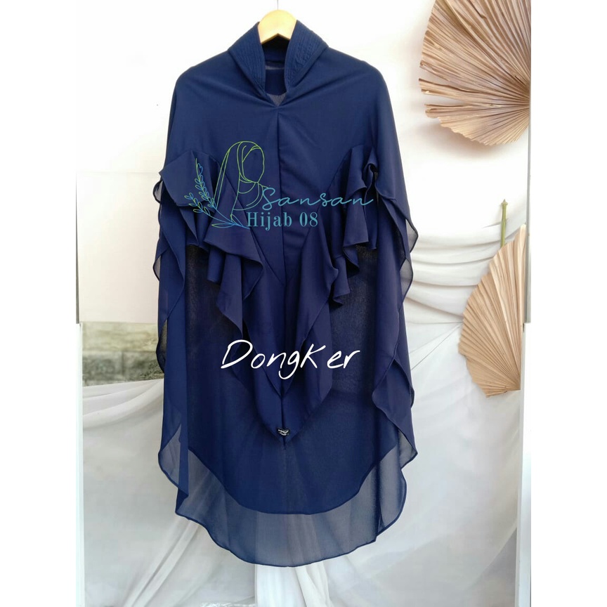sansanhijab Hijab Khimar Namira Syar'i – Bahan Ceruty Babydoll Premium, Elegan &amp; Adem