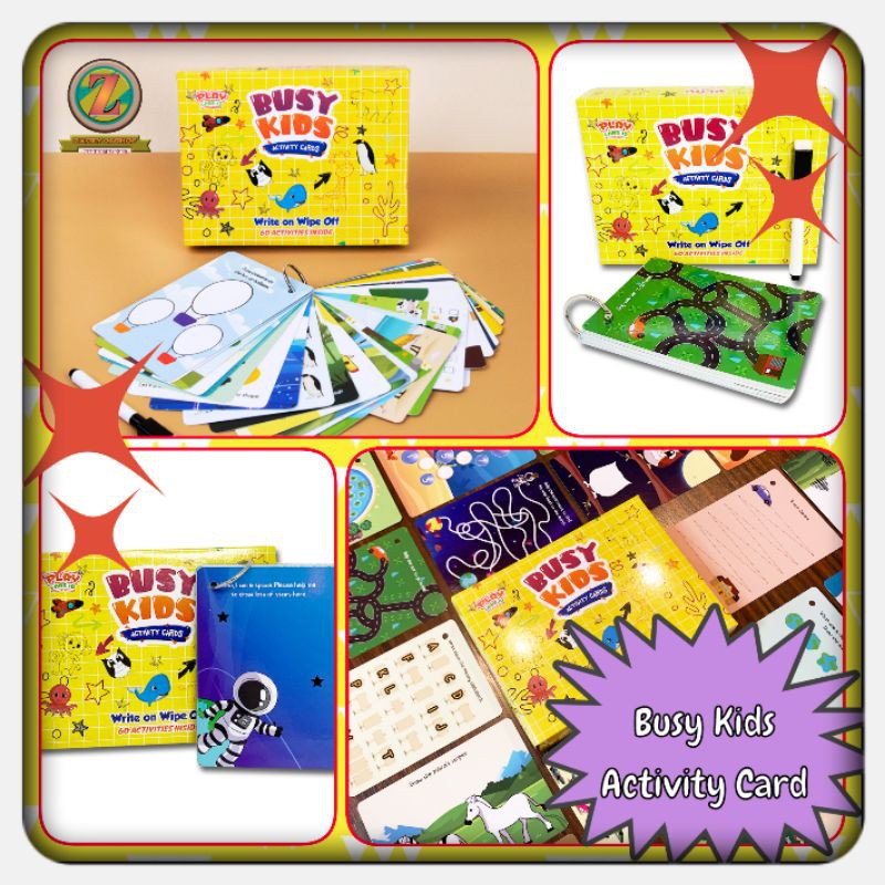 [PLID] MAINAN KARTU - Busy Kids Activity Card / Kartu Edukasi Anak / Kartu Bermain / Kartu Edukasi