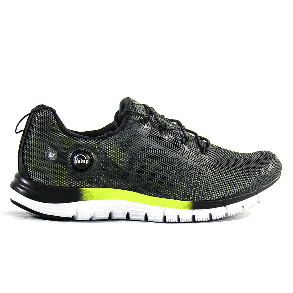 REEBOK ZPUMP FUSION PU. Womens Running. Yellow.Gravel.White. ORIGINAL V66734