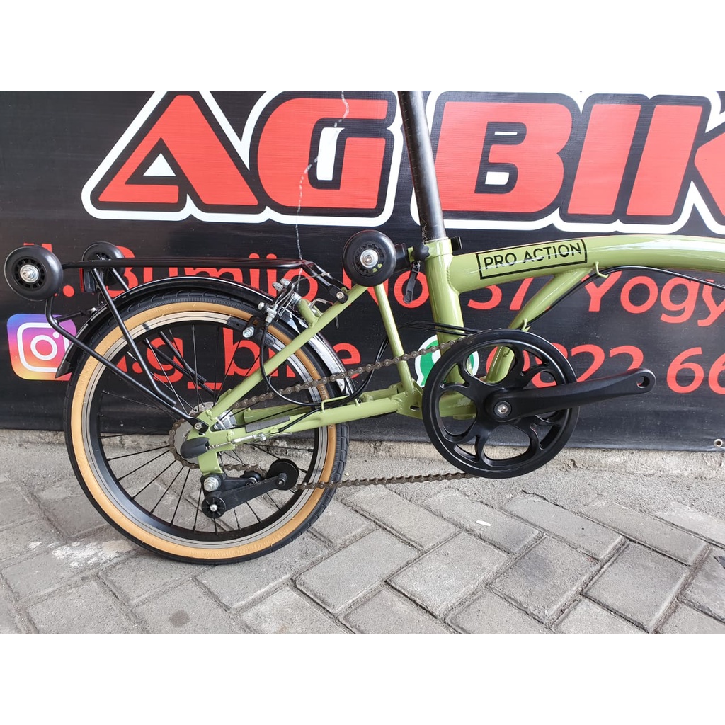 Sepeda Lipat Seli Pro Action Parrot V2 3speed 3 S not Fnhon not Brompt