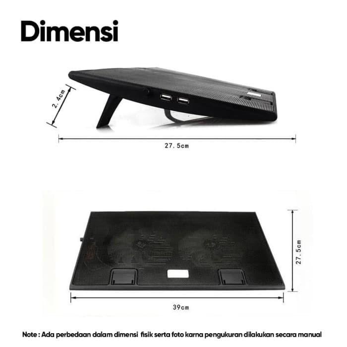 Notebook Cooler Cooling pad Kipas Pendingin Laptop Unitech Mejec NYK