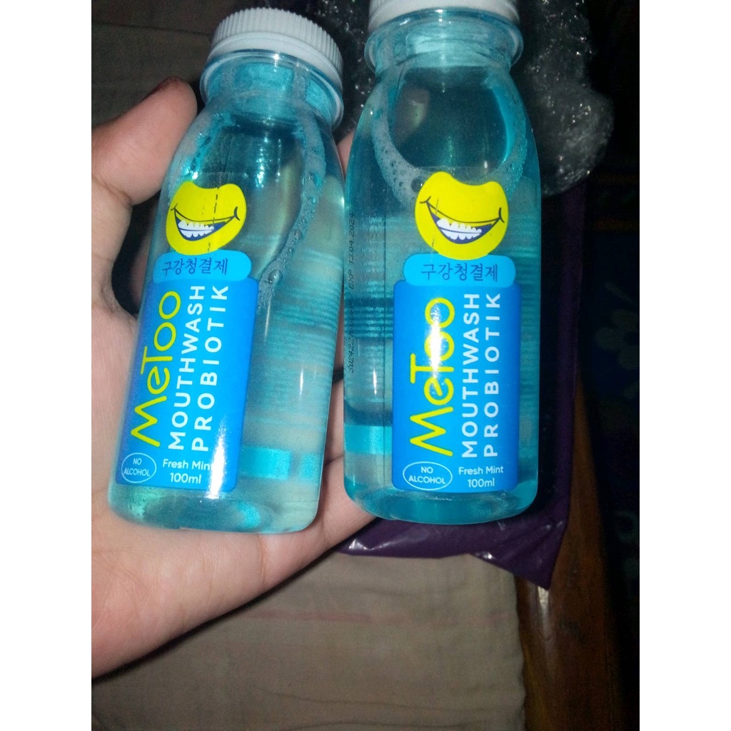 Hope Store - MeToo Mouthwash Fresh Mint Obat Kumur Probiotik  / Pemutih Gigi 100ml BPOM