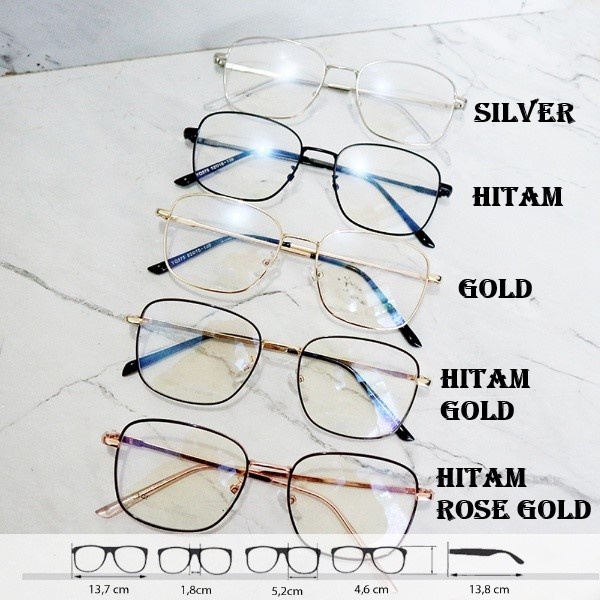 Kacamata Lensa Photocromik + Anti Radiasi Frame Kotak New Retro Vintage Kaca Mata Baca Korea Wanita Pria Cowo Cewe Perempuan Fashion Berubah Warna Hitam Photocromic AntiRadiasi Potokromik Photochromic Pria Blueray Photochromic Foto Kromik Polarised FTK2