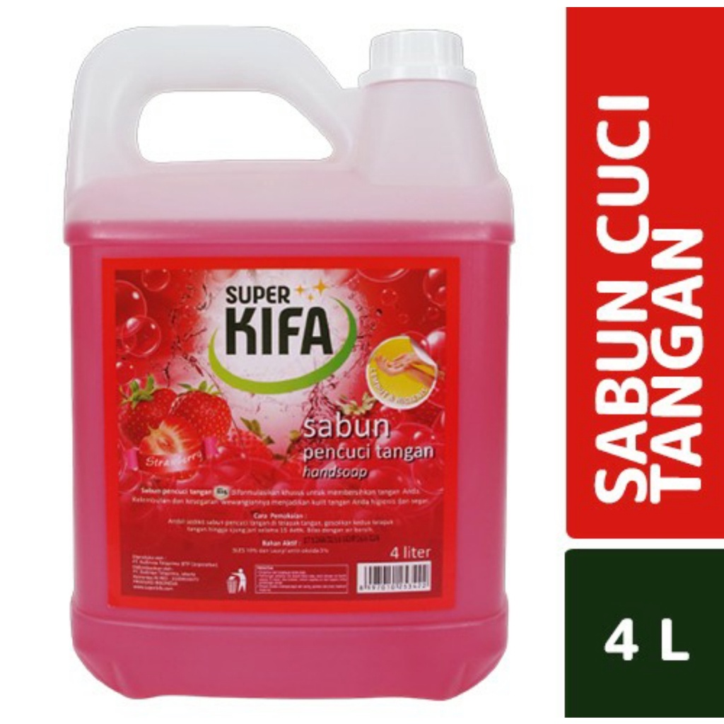 Sabun Cuci Tangan SUPER KIFA Handsoap Chamomile / Strawberry 4L Gojek