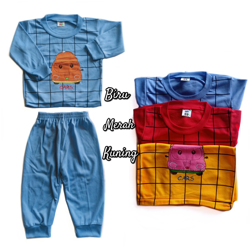 baju tidur bayi cowok cewek murah / setelan panjang baby laki laki perempuan KADASO PP