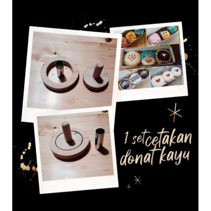 KAYU CETAKAN DONAT &amp; BOMBOLONI  SET