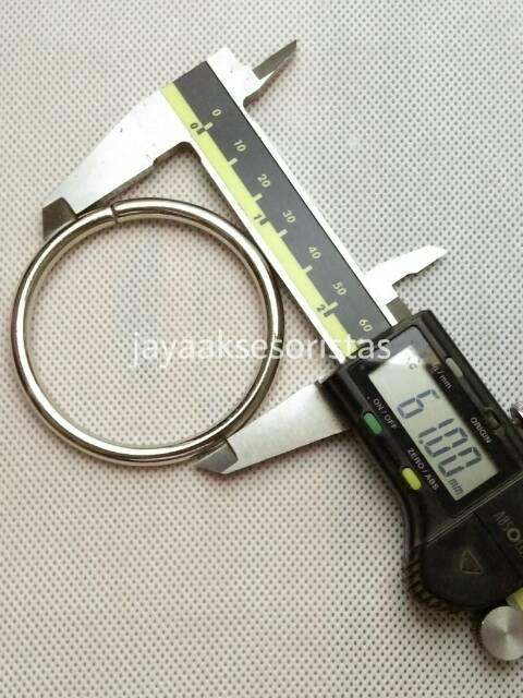 Ring O/bulat tas 6.0 cm nikel murah bandung