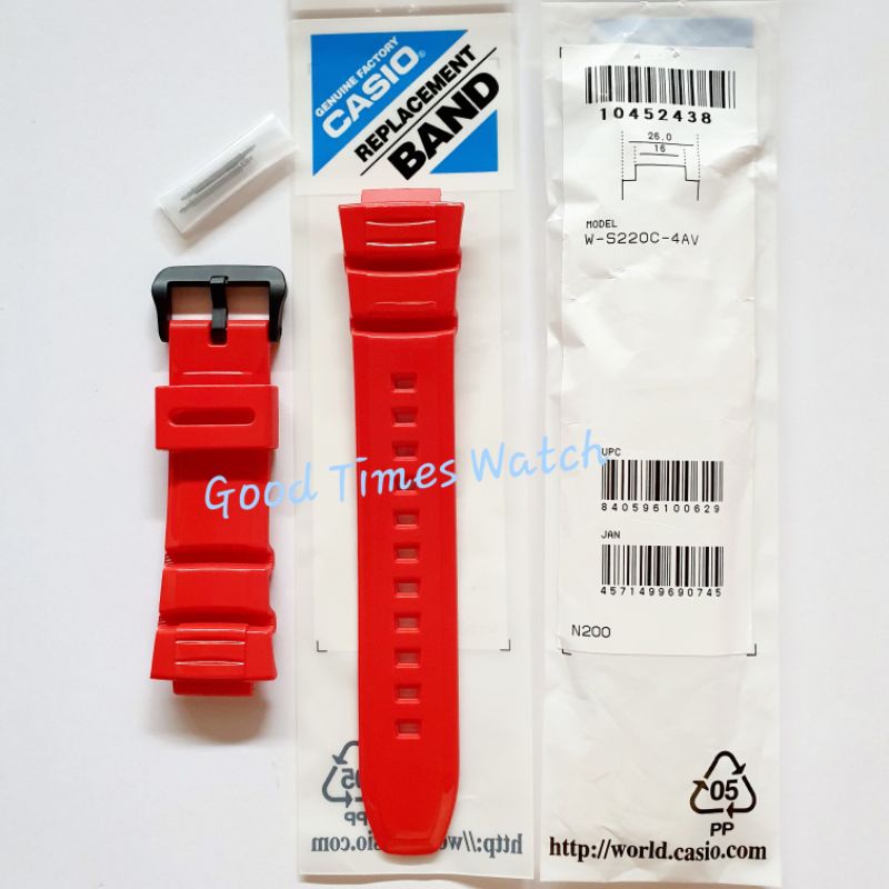 STRAP CASIO W-S220C-4AV W S220C W S220 CASIO ORIGINAL