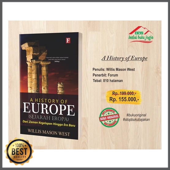 

DISKON SPESIAL BUKU A HISTORY OF EUROPE - SEJARAH EROPA TERMURAH
