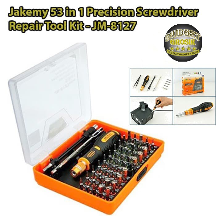 Jakemy 53 in 1 Precision Screwdriver Repair Tool Kit - JM-8127 - Hitam