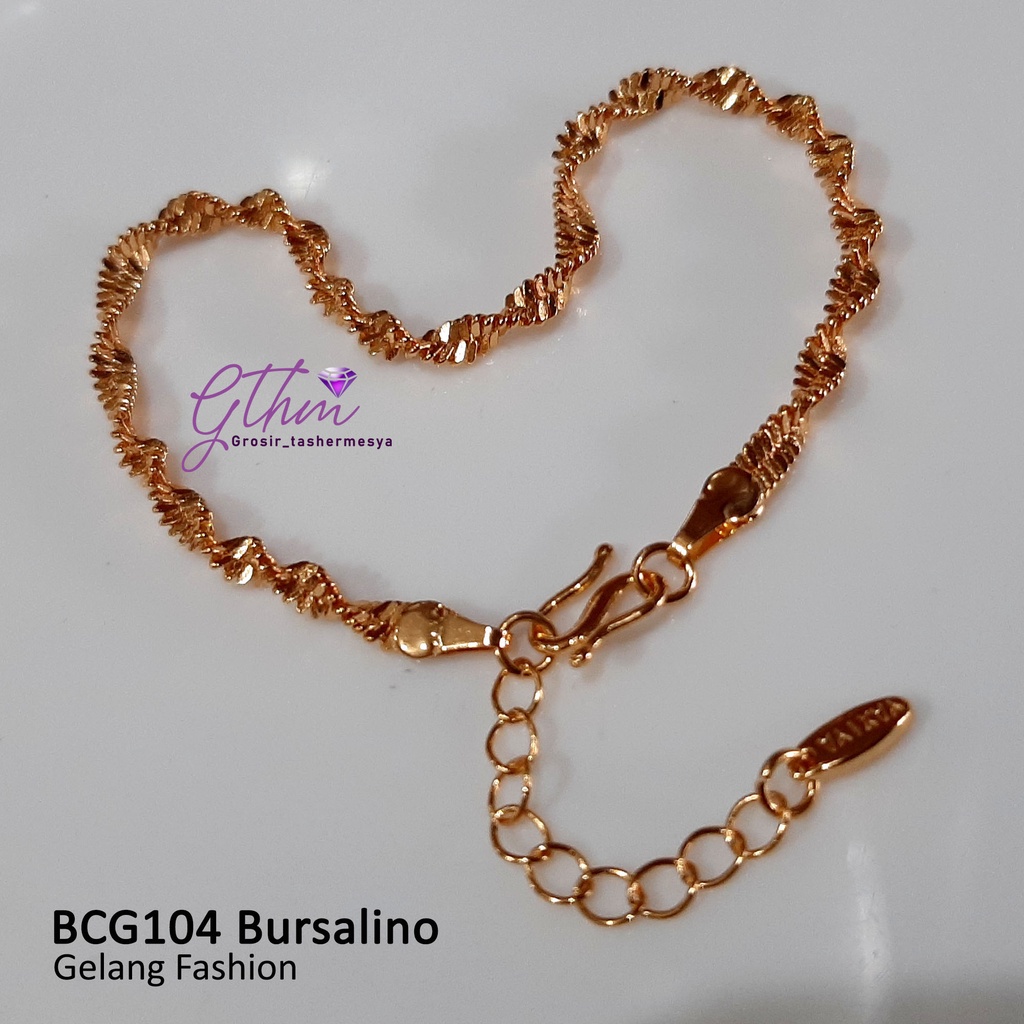 Gelang Tangan Wanita Bursalino Perhiasan Fashion import Premium Anti Karat bcg104