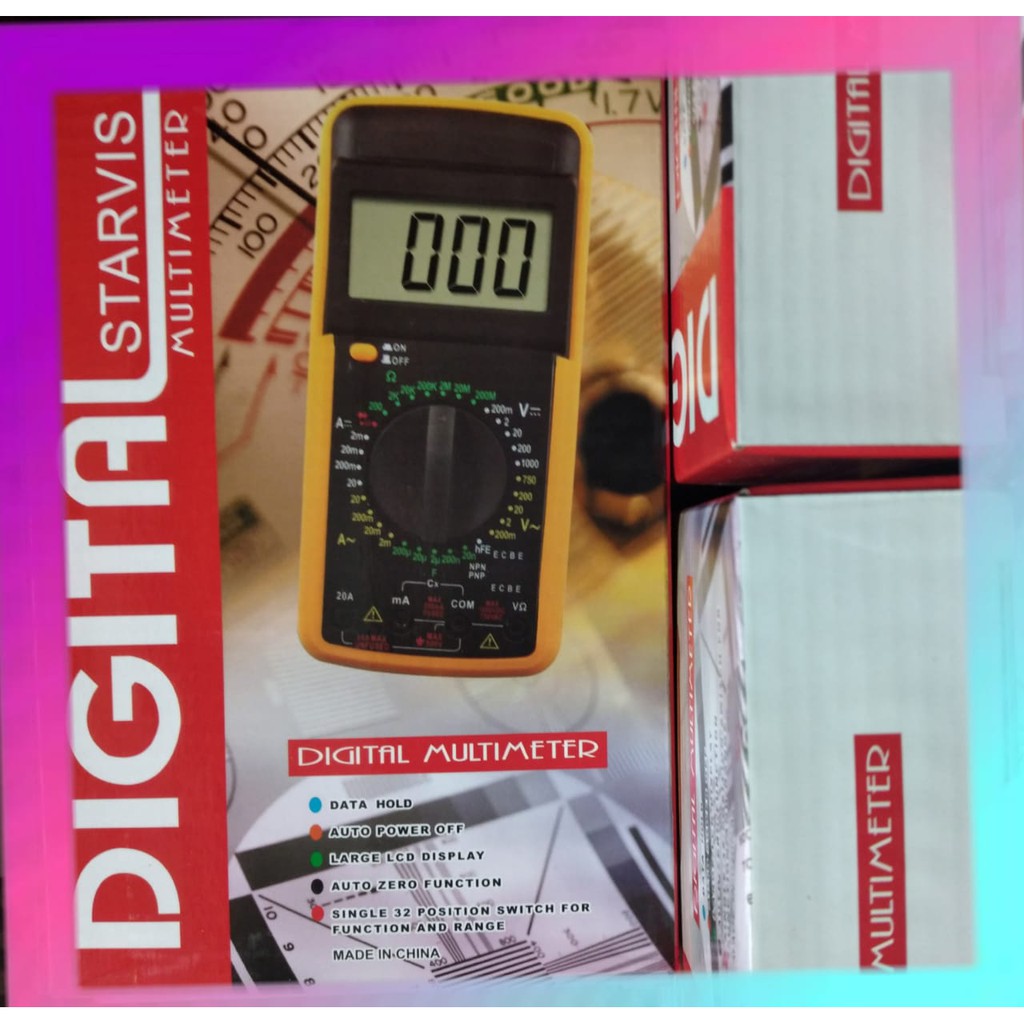 Digital DT-9205A SP-9205A CD-9205D 9205A Multitester LCD besar