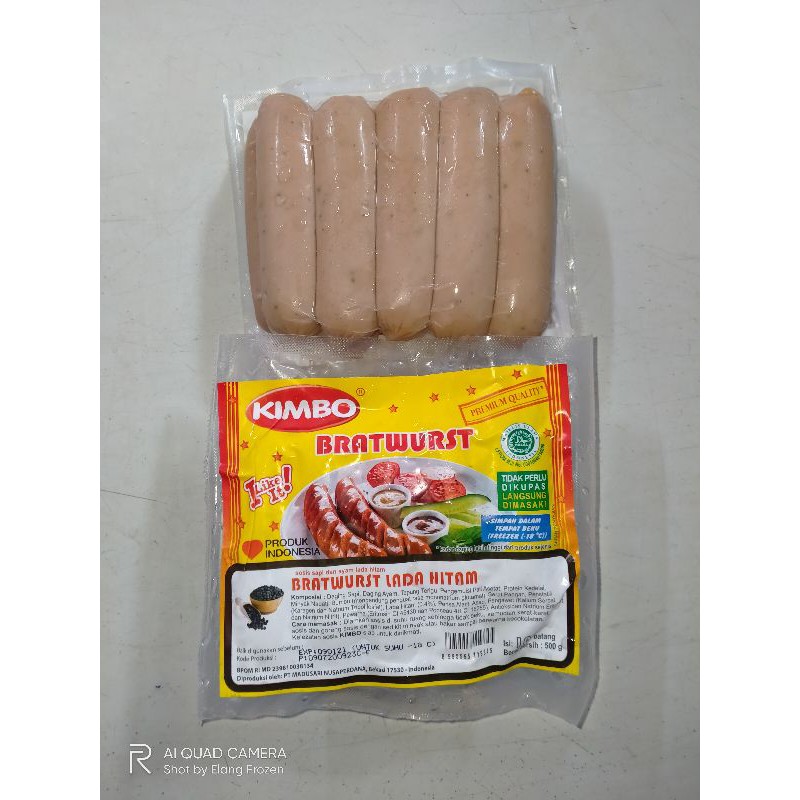 Sosis Kimbo Bratwurst Lada hitam isi 10