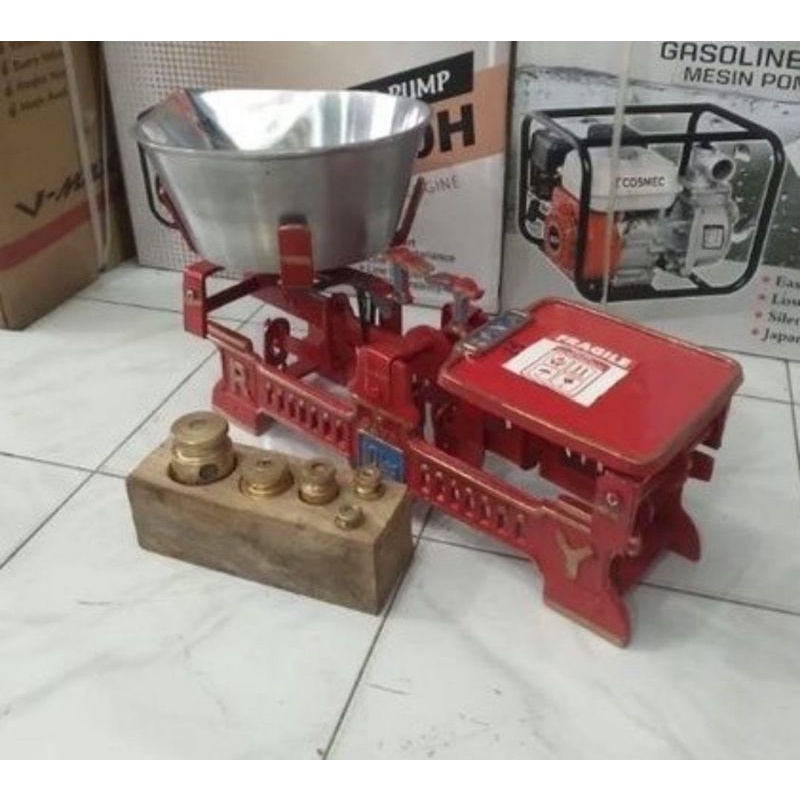 Timbangan kiloan bebek entok duduk manual 10 kg + 1 set batu bandul