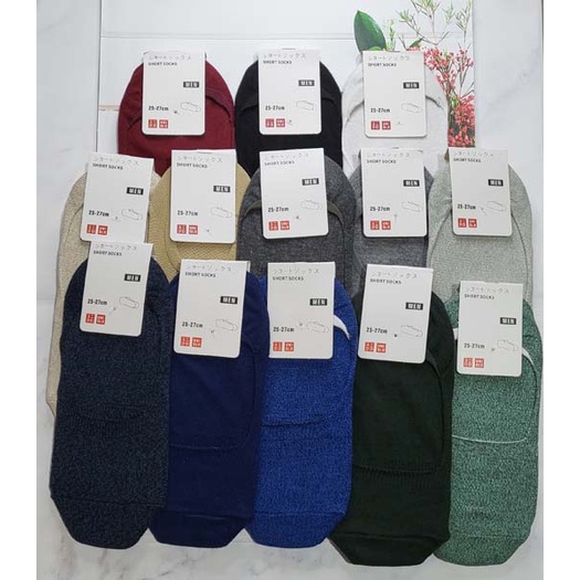 Uniqlo MEN Invisible Socks Premium Quality dengan Anti slip Men Pria cowo