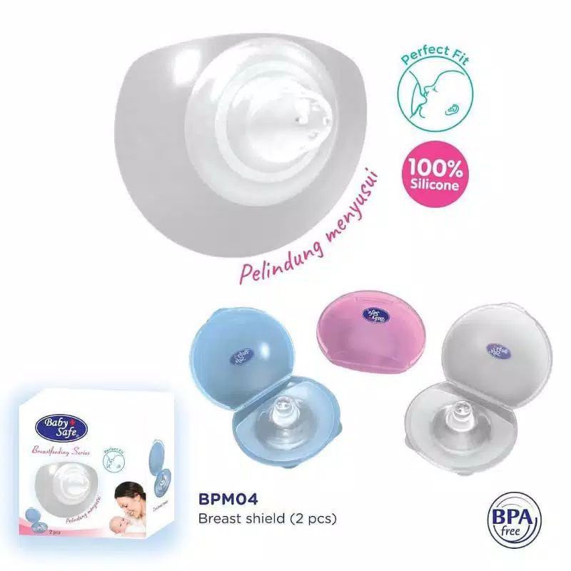 Baby Safe Breast Shield Isi 2 Pcs BPM04 - Pelindung Puting Ibu Menyusui