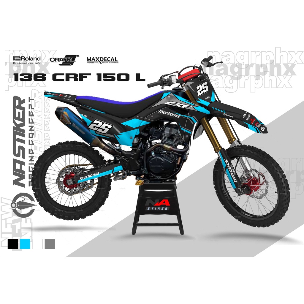 DECAL CRF 150 L FULBODY - DECAL CRF SIMPLE CRF-136